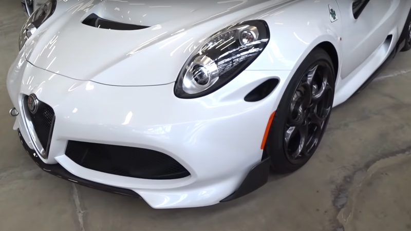 Illustration for article titled Possible Alfa Romeo 4C Quadrifoglio Prototype Spotted in Heritage Garage